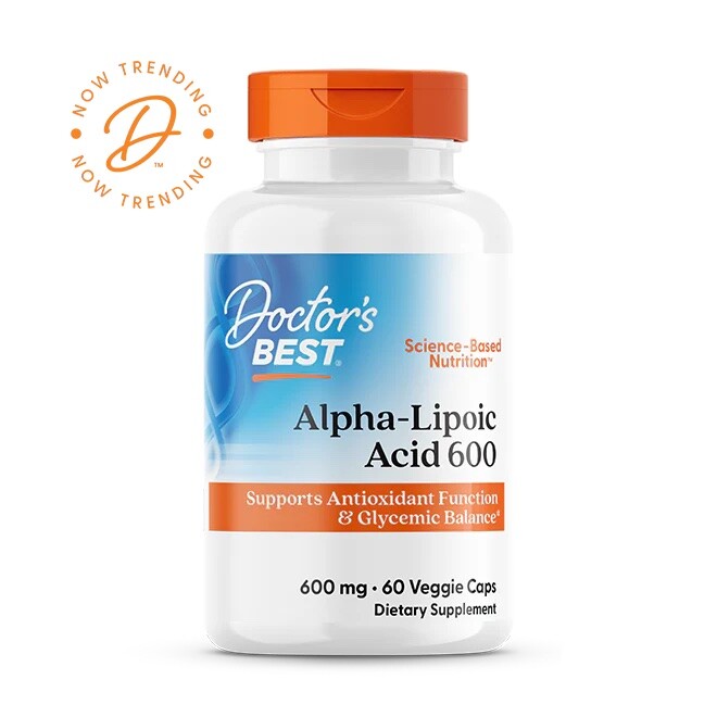 Doctor's Best Alpha Lipoc Acid 600mg 180 Capsules