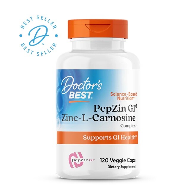 Doctor's Best Pepzin Gi Zinc l carnosine Complex 120 V caps (75 Mg)
