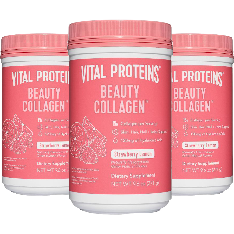 Vital Proteins Beauty Collageen Strawberry And Lemon 3 X 271 G Voordeelpakket