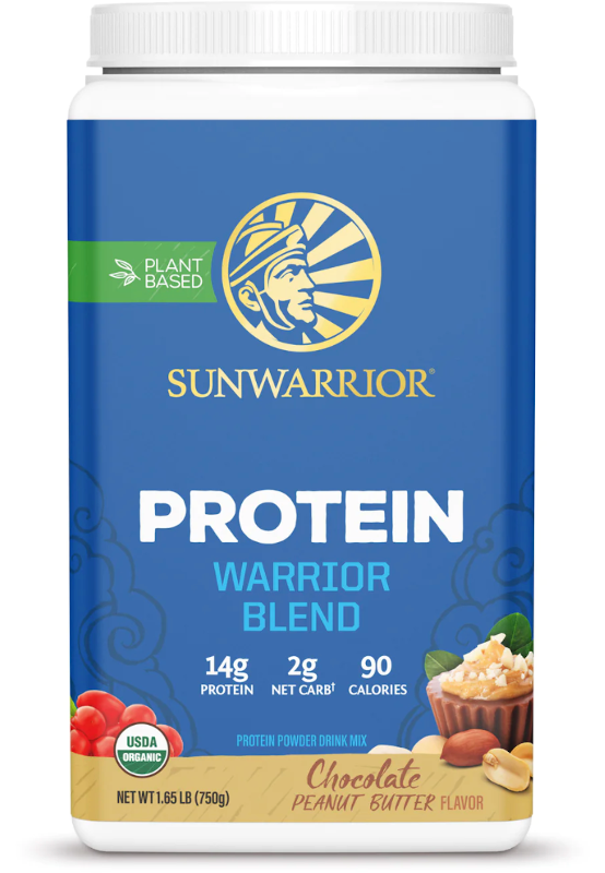 SunWarrior Warrior Blend Proteine Chocolade Pindakaas 750 G Bio