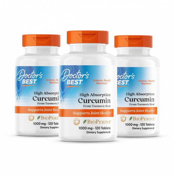 Doctor's Best High Absorption Curcumin, 1,000 mg, 120 Tablets