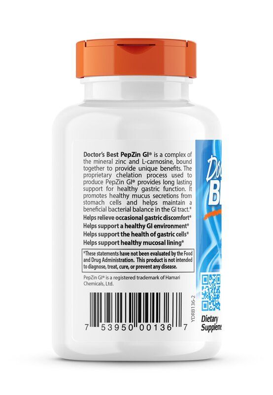 Doctor's Best Pepzin GI ZincLCarnosine Complex Beste Prijs