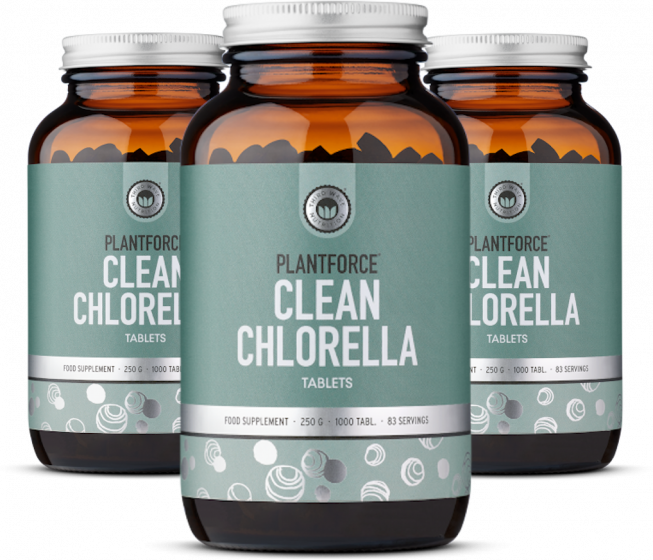 Plantforce - Chlorella - 3 x 1000 tabs - Voordeelpakket Aanbieding