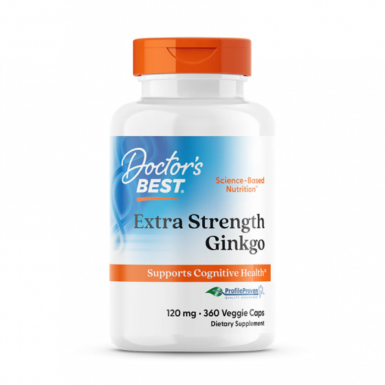 Doctor's Best Extra Strength Ginkgo, 120 mg, 360 Veggie Caps