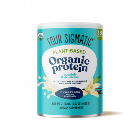 Four Sigmatic - Organic Plant-Based Protein with Mushrooms - Sweet Vanilla - 