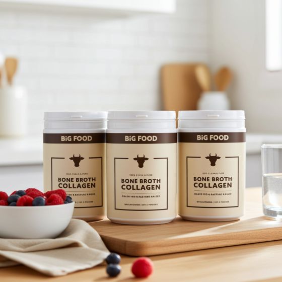 Bone Broth Collagen Classic – 3x300g - Big Food -Voordeelpakket Aanbieding