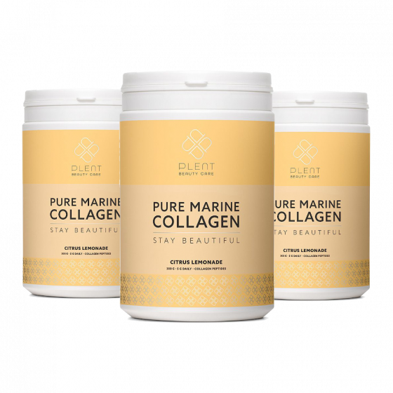Pure Marine Collageen +C - Citrus Lemonade - 3 x 300g - Voordeelpakket Aanbieding