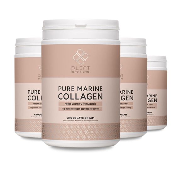 Pure Marine Collageen +C - Chocolate Dream - 4 x 300g - 3+1 GRATIS - Voordeelpakket Aanbieding