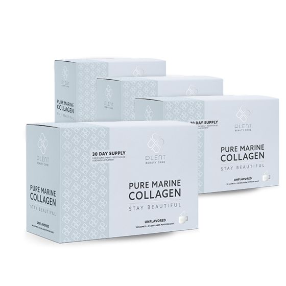 Pure Marine Collageen +C - Unflavoured - 4 x 30 Sachets - 3+1 Gratis - Voordeelpakket Aanbieding