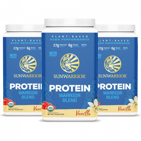 Sunwarrior - Warrior Blend Protein Vanilla - 3 x 750 g Voordeelpakket