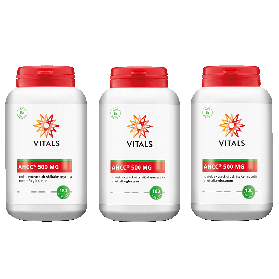 	
Vitals - AHCC® - 180 Capsules (500 mg) bundel aanbieding