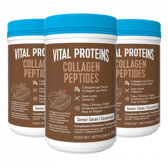 Vital Proteins - Runder Collageen Peptiden Cacaosmaak - 3 x 297 g