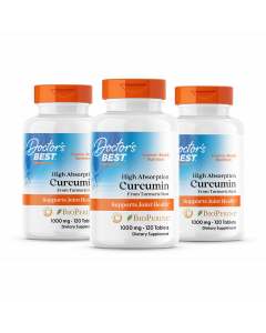 Doctor's Best High Absorption Curcumin, 1,000 mg, 120 Tablets