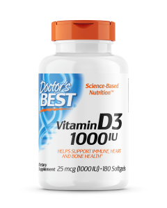 Doctor's Best - Vitamine D3 (1000 IU / 25 mcg) - 180 softgels