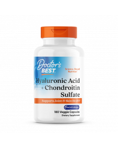 Doctor's Best - Hyaluronic Acid with Chondroitin Sulfate & BioCell Collagen- 180 Capsules