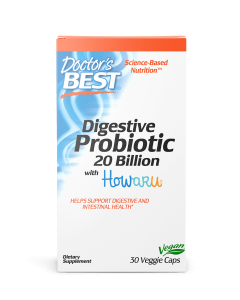 Doctor's Best - Digestive Probiotic with Howaru - 30 V-Caps (20 Billion CFU)