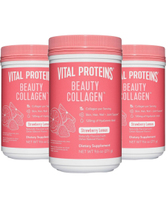 Vital Proteins - Beauty Collageen Strawberry and Lemon - 3 x 271 g Voordeelpakket