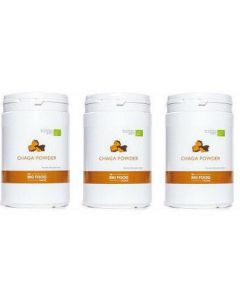 Big Food - Chaga poeder RAW - 350 g  (3 items Bundel)