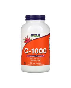 NOW Vitamin C-1000 - 250 v-caps (1000mg C + 100mg bioflavonoïden)