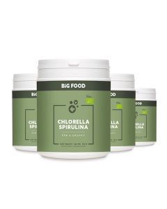 Big Food - Chlorella Spirulina - 500g / 1000 tabletten (500mg) (3+1 gratis - 2kg totaal)
