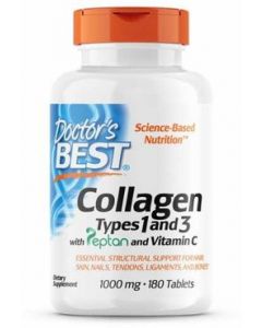 Doctor's Best - Collagen Types 1 & 3 poeder - 180 Capsules - 1000Mg