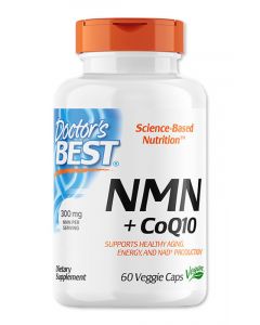 Doctor's Best NMN + CoQ10, 150 mg, 60 Veggie Caps