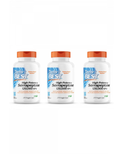 Doctor's Best - Serrapeptase 120.000 SPU – 3 x 270 caps Voordeelpakket