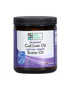 Green Pasture - Blue Ice Royal Gefermenteerde Levertraan/Boter Olie Blend - Cinnamon – 188 ml gel