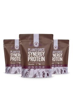 plantforce synergy protein bundle deal 3x 800g chocolate