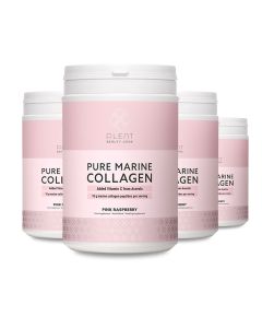 Pure Marine Collageen +C - Pink Raspberry - 4 x 300g - 3+1 Gratis - Voordeelpakket Aanbieding