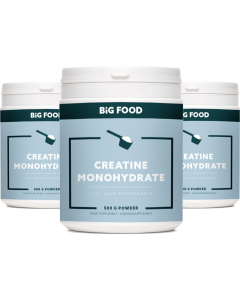 Big Food - Creatine Poeder Monohydrate - 3 x 500g - Voordeelpakket Aanbieding