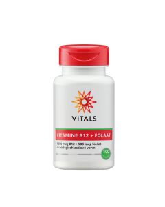 Vitals - Vitamine B12 met folaat - 100 zuigtabletten