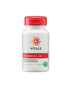 Vitals - Vitamine K2 90 mcg met vitamine D3 25 mcg - 60 capsules