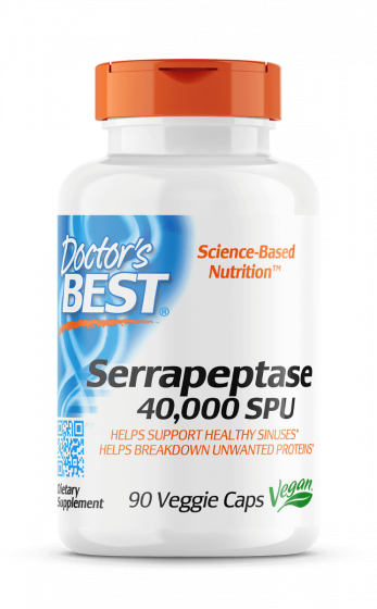 Doctor's Best - Serrapeptase - 40.000SPU - 90 v-caps.