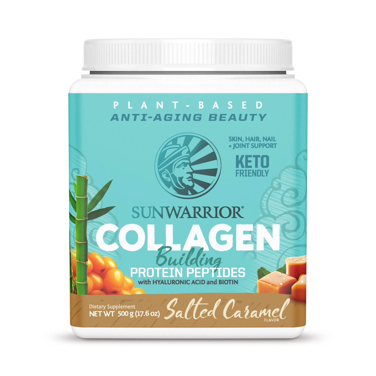 SunWarrior Collageen Building Protein Peptides Salted Caramel 500 G
