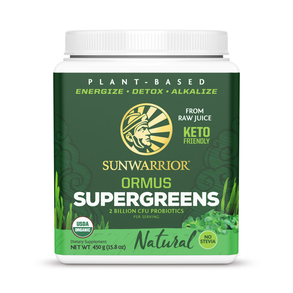 SunWarrior Bio Ormus Supergreens Naturel 450 G