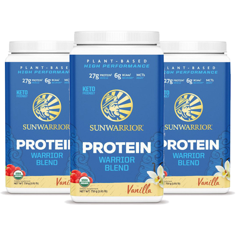 SunWarrior Warrior Blend Protein Vanilla 3 X 750 G Voordeelpakket