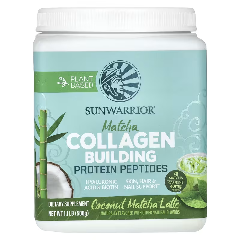SunWarrior Collageen Building Protein Peptides Coconut Matcha Latte 500 G