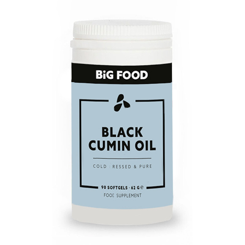 Big Food Zwarte Komijnolie 90 Softgels